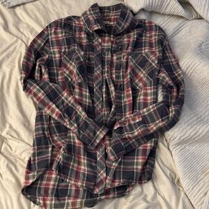 Plaid Button-Up Shirt